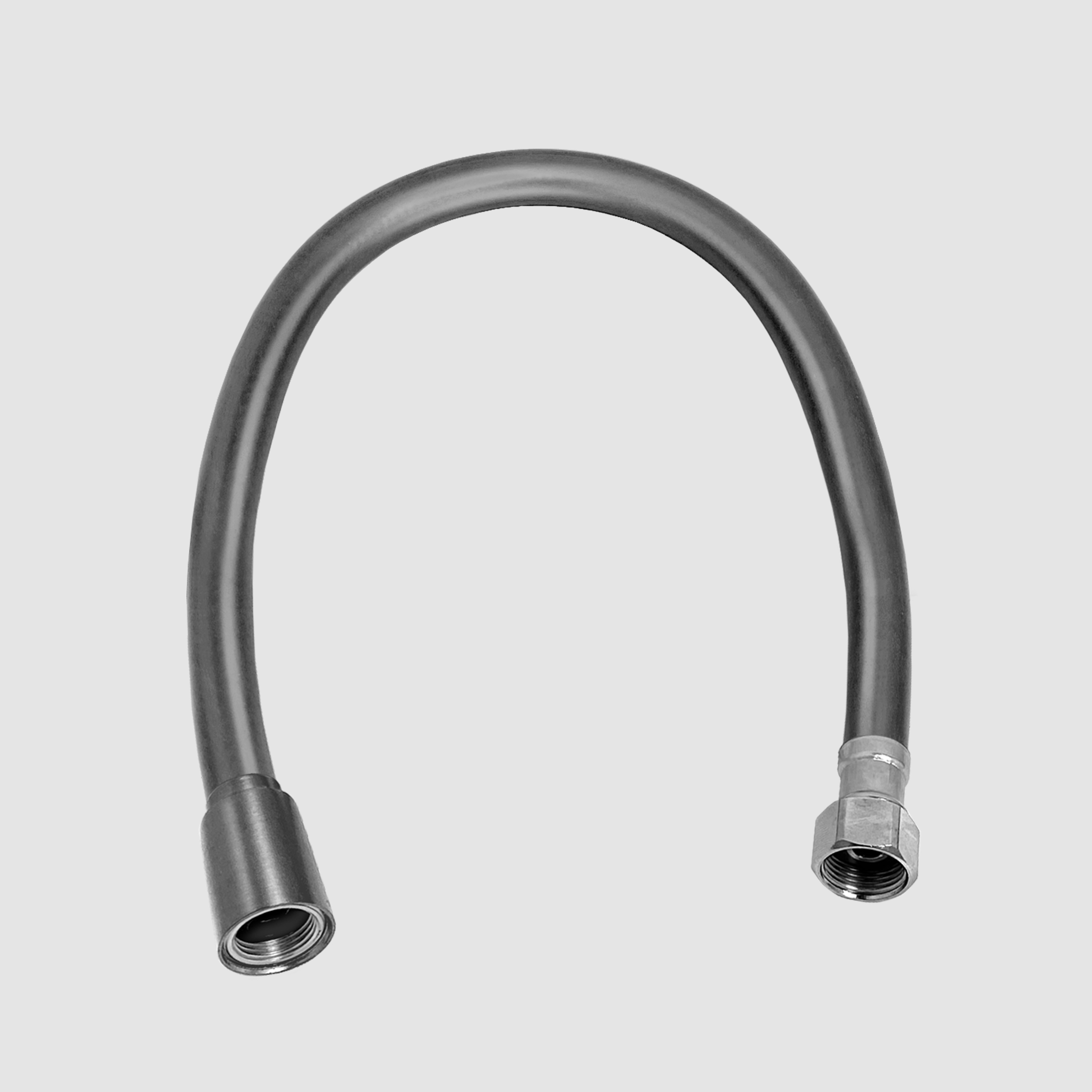 Clou Aansluitslang 40cm, pvc,2x binnendr. 3/8",gunm. geborst. PVD